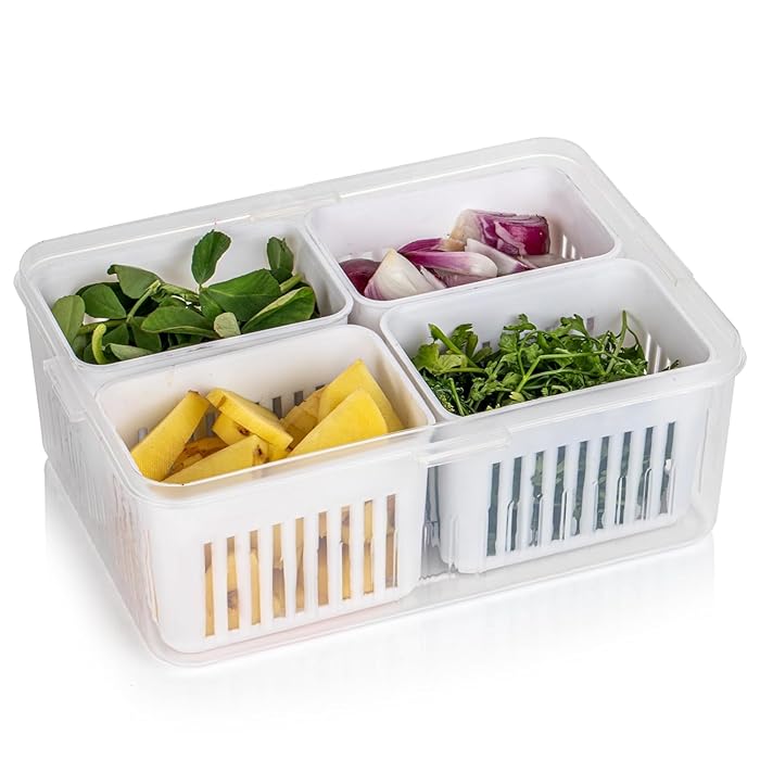 Plastic Food Fridge Containers with Detachable Small Boxes