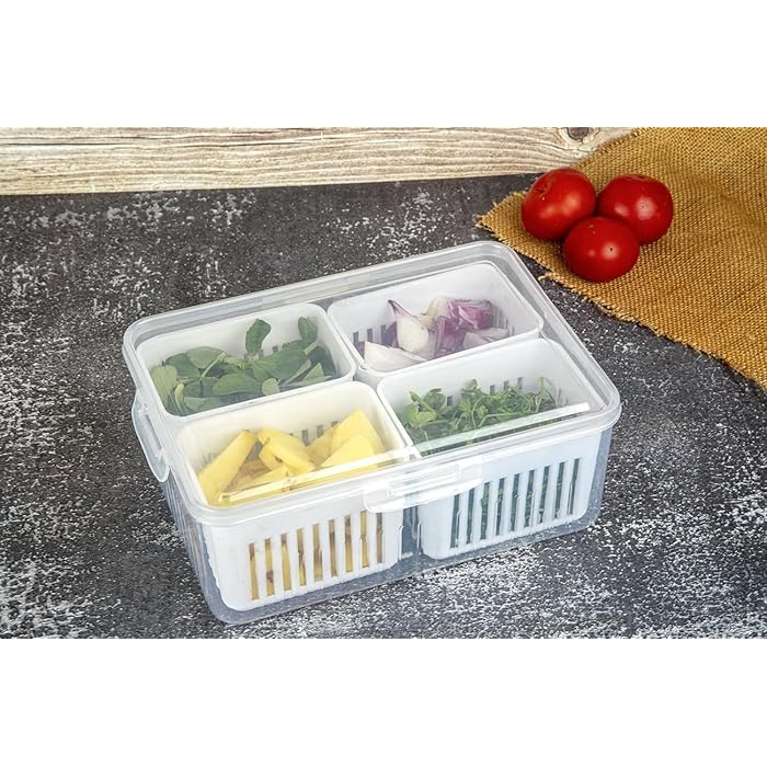 Plastic Food Fridge Containers with Detachable Small Boxes