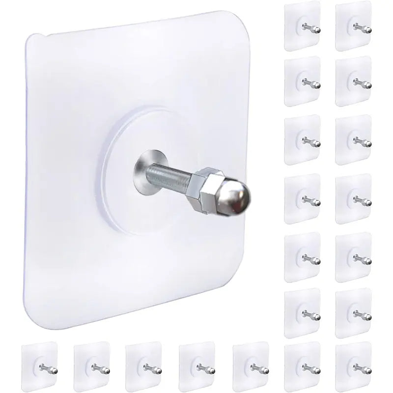 Self adhesive wall hanging screw hooks