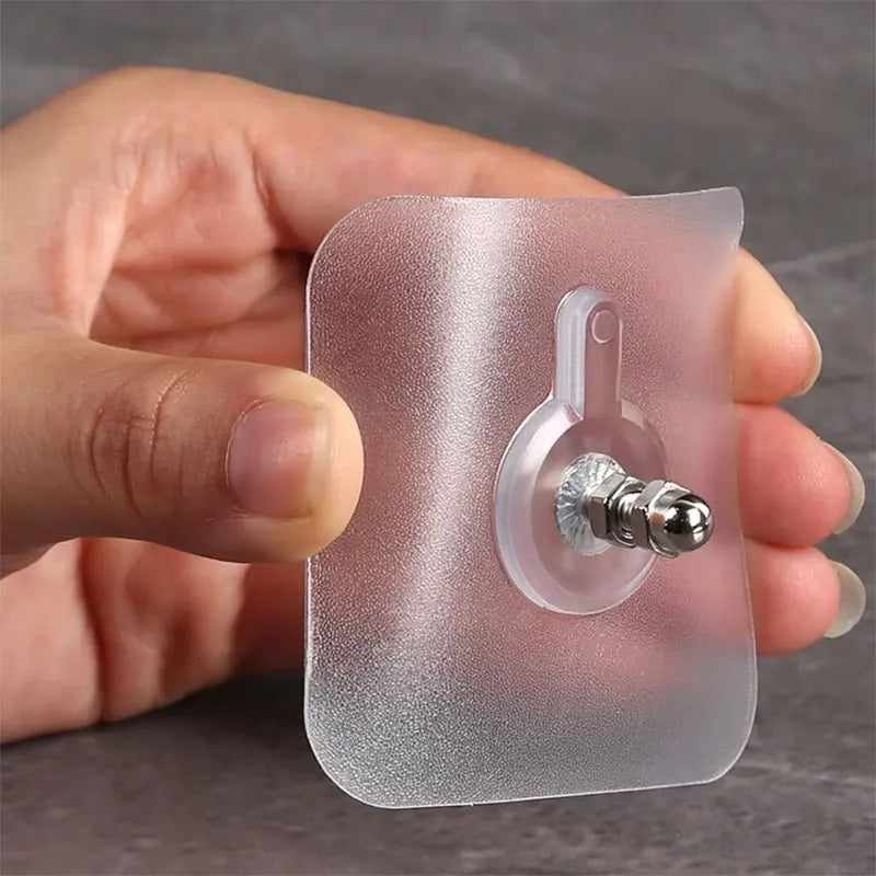 Self adhesive wall hanging screw hooks