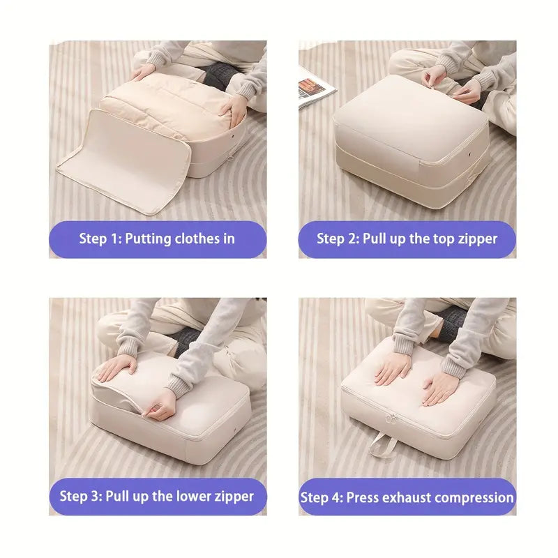 Expandable Compression Storage Bag For Clothes