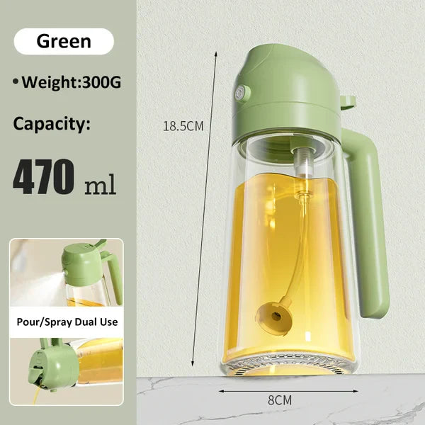 2 in 1 Spraying/ Pouring Integrated Oil Dispenser Bottle