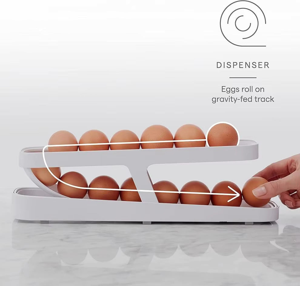 Egg Storage Automatic Scrolling Egg Holder Tier 2