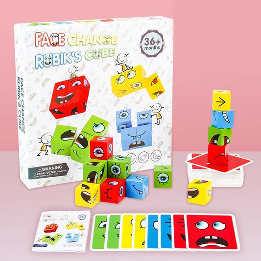 Emoji Expressions Matching Cube Game (with bell)