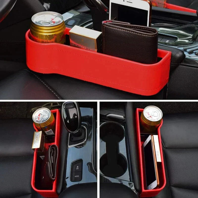 Leather Car Seat Organiser Space Storage Box