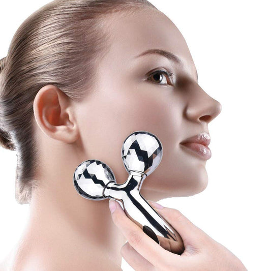 3D manual roller face body massager