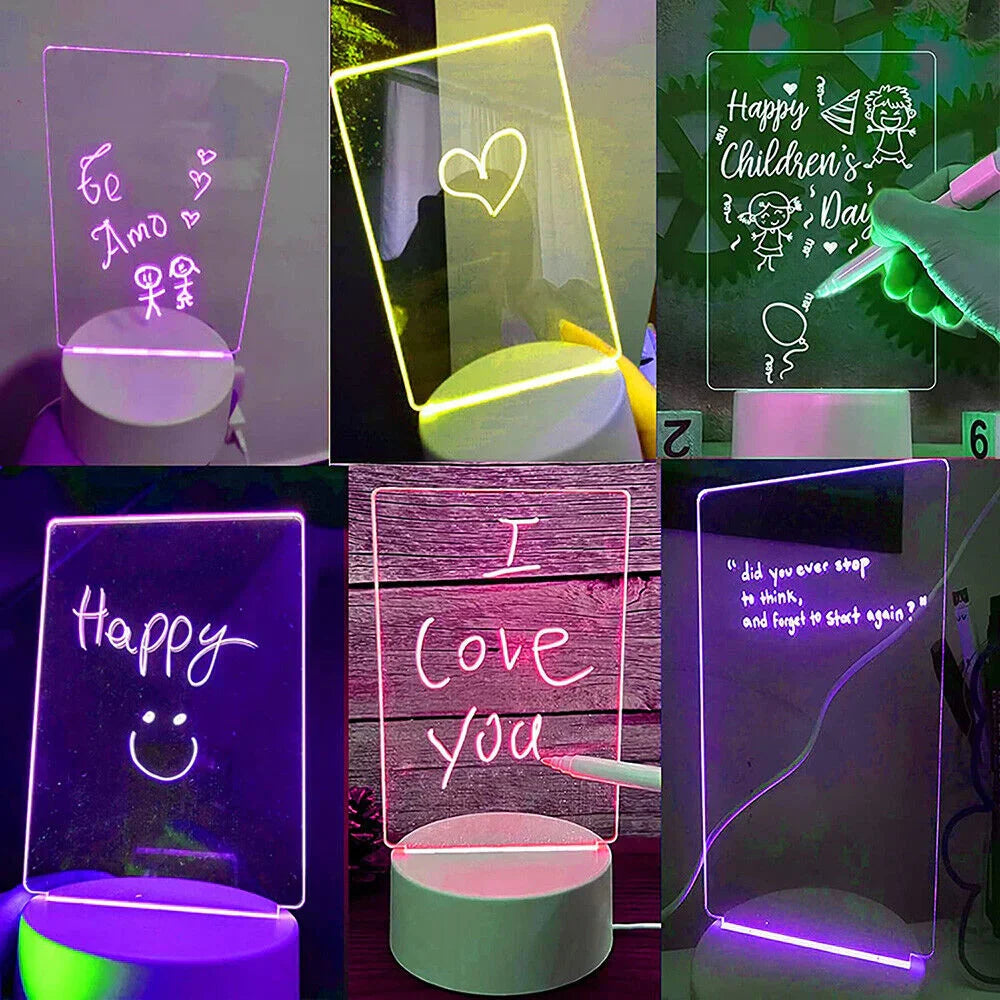 3D Creative Luminous Note Board